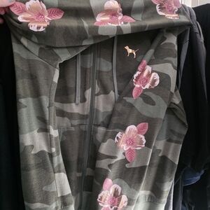 Victoria's Secret PINK Bling Camo Full Zip Hoodie